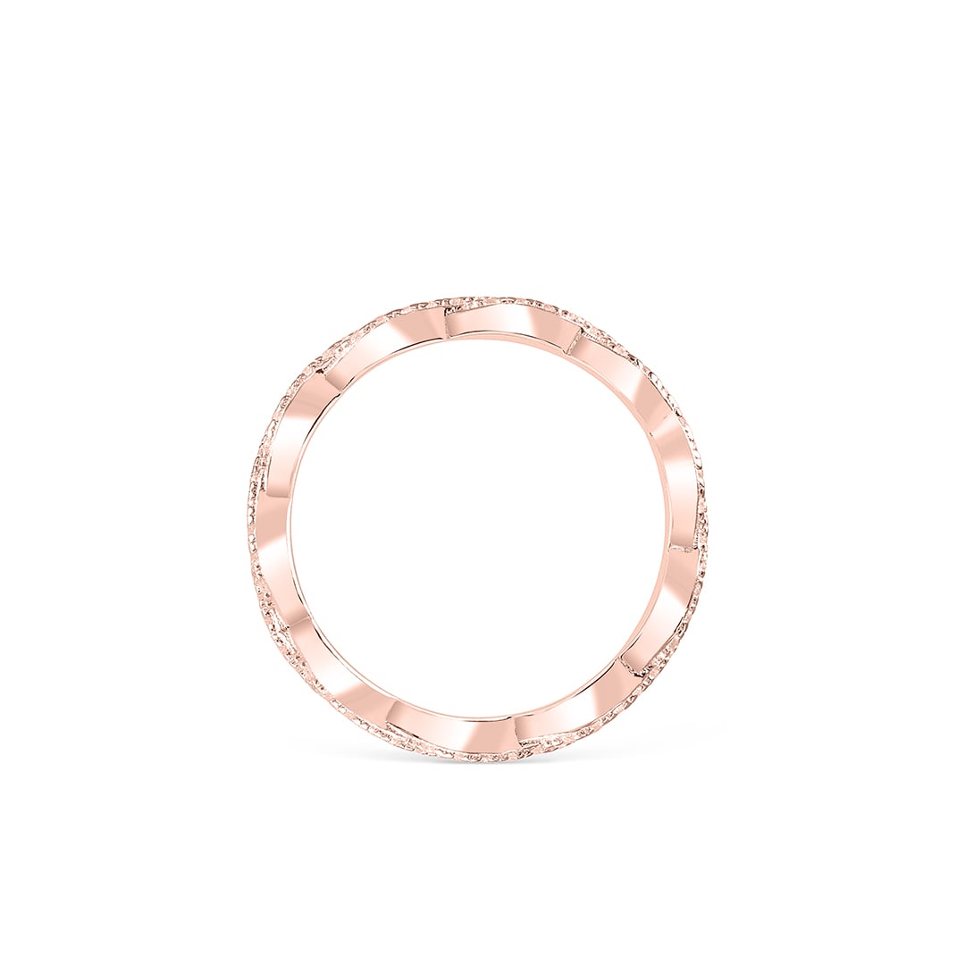 0.34 CT Round Moissanite Diamond Twisted Wedding Band