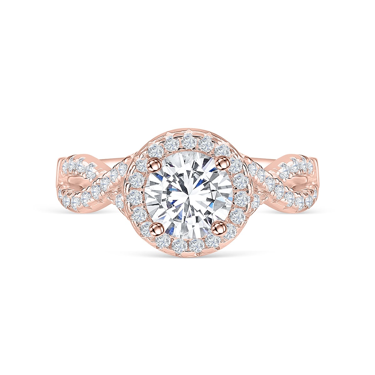 1.50 CT Oval Moissanite Diamond Halo Engagement Ring