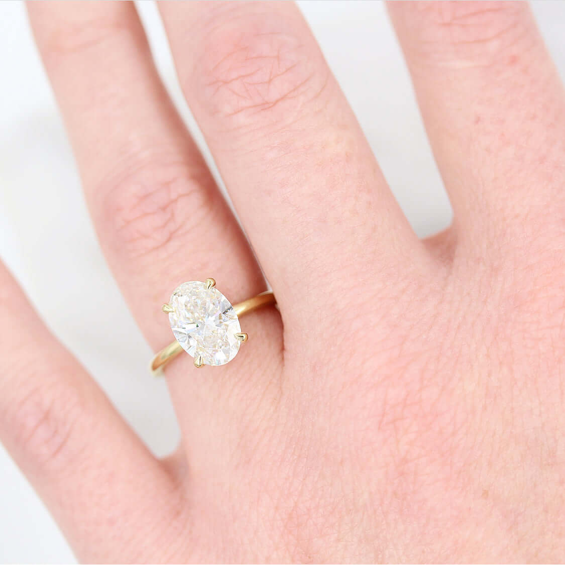 2.40 CT Oval Moissanite Diamond Solitaire Engagement Ring