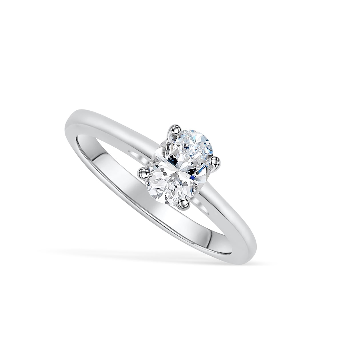 1.33 CT Oval Moissanite Diamond Solitaire Engagement Ring