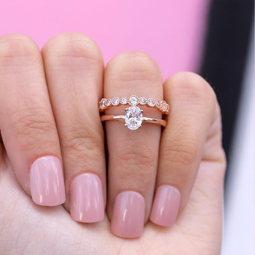 1.33 CT Oval Moissanite Diamond Solitaire Engagement Ring