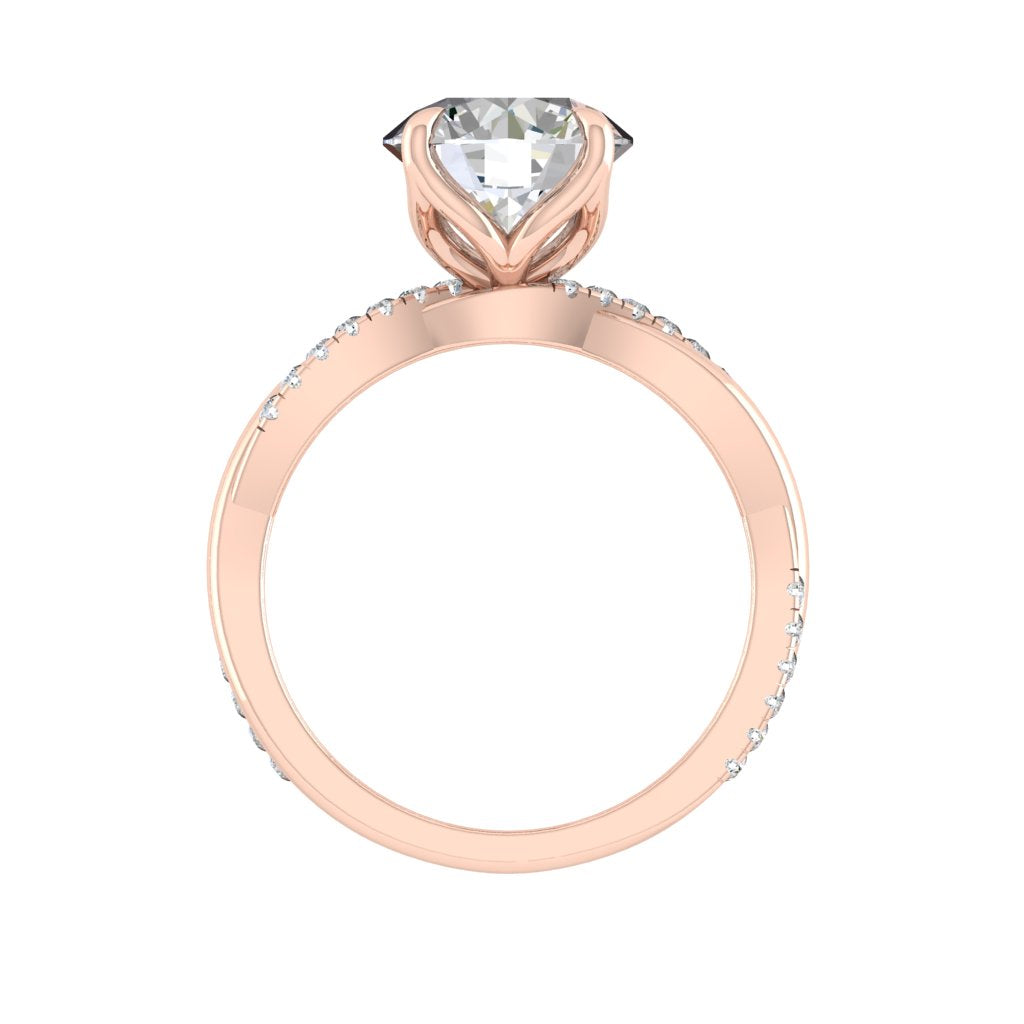 1.85 CT Round Moissanite Diamond Solitaire Engagement Ring
