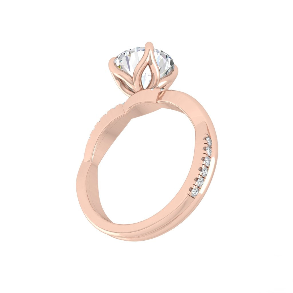 1.85 CT Round Moissanite Diamond Solitaire Engagement Ring
